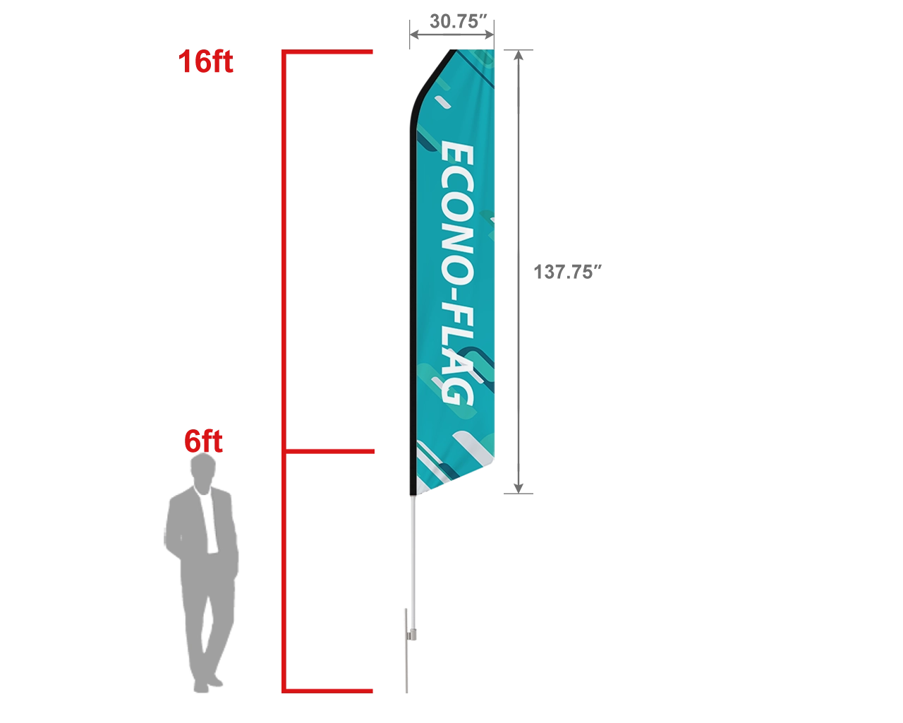 Custom Econo Feather Flag