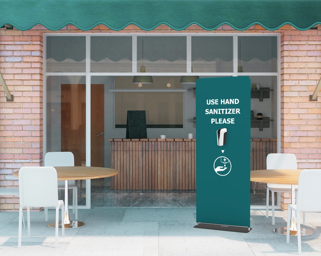 Adjustable Public Automatic Infrared Induction Hand Sanitizer Dispenser Banner Holder Kit