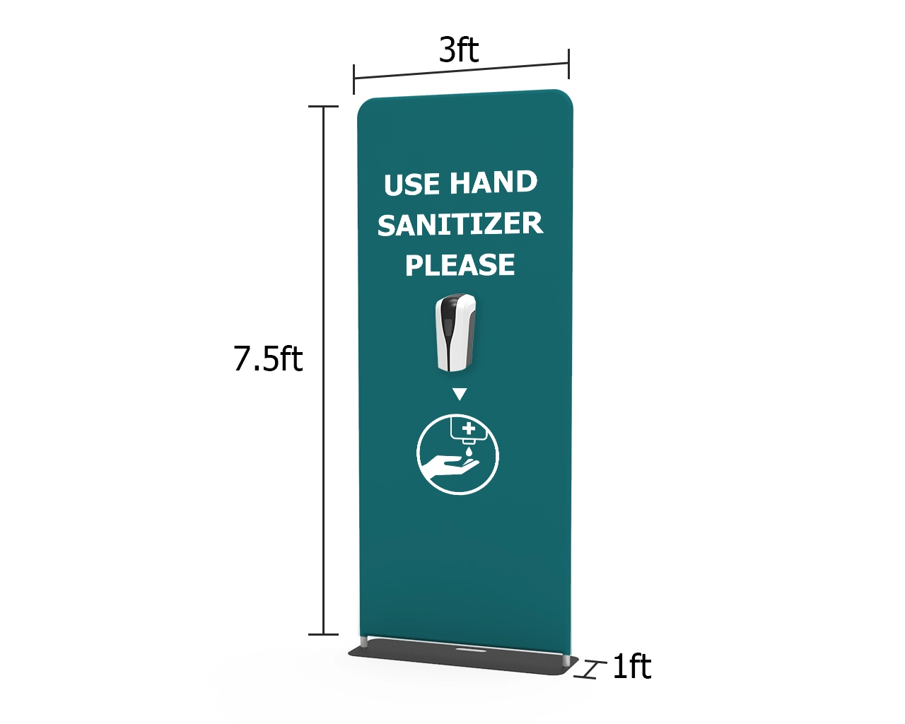 Adjustable Public Automatic Infrared Induction Hand Sanitizer Dispenser Banner Holder Kit