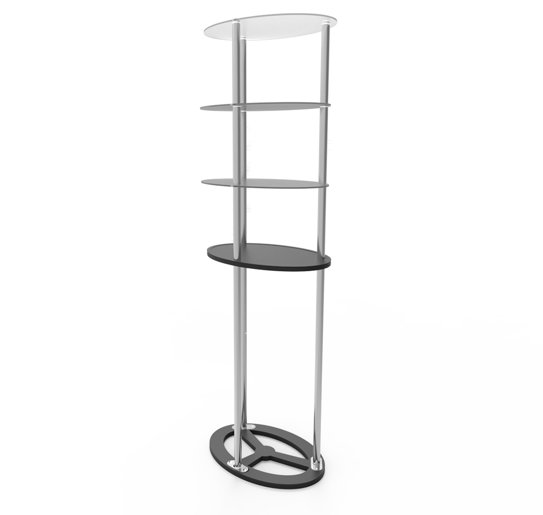 Portable Oval Display Rack/ Display Tower Counter With Graphic