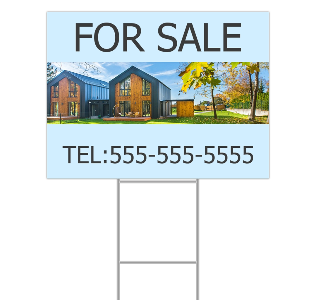 Real Estate Yard Signs And H-Stake