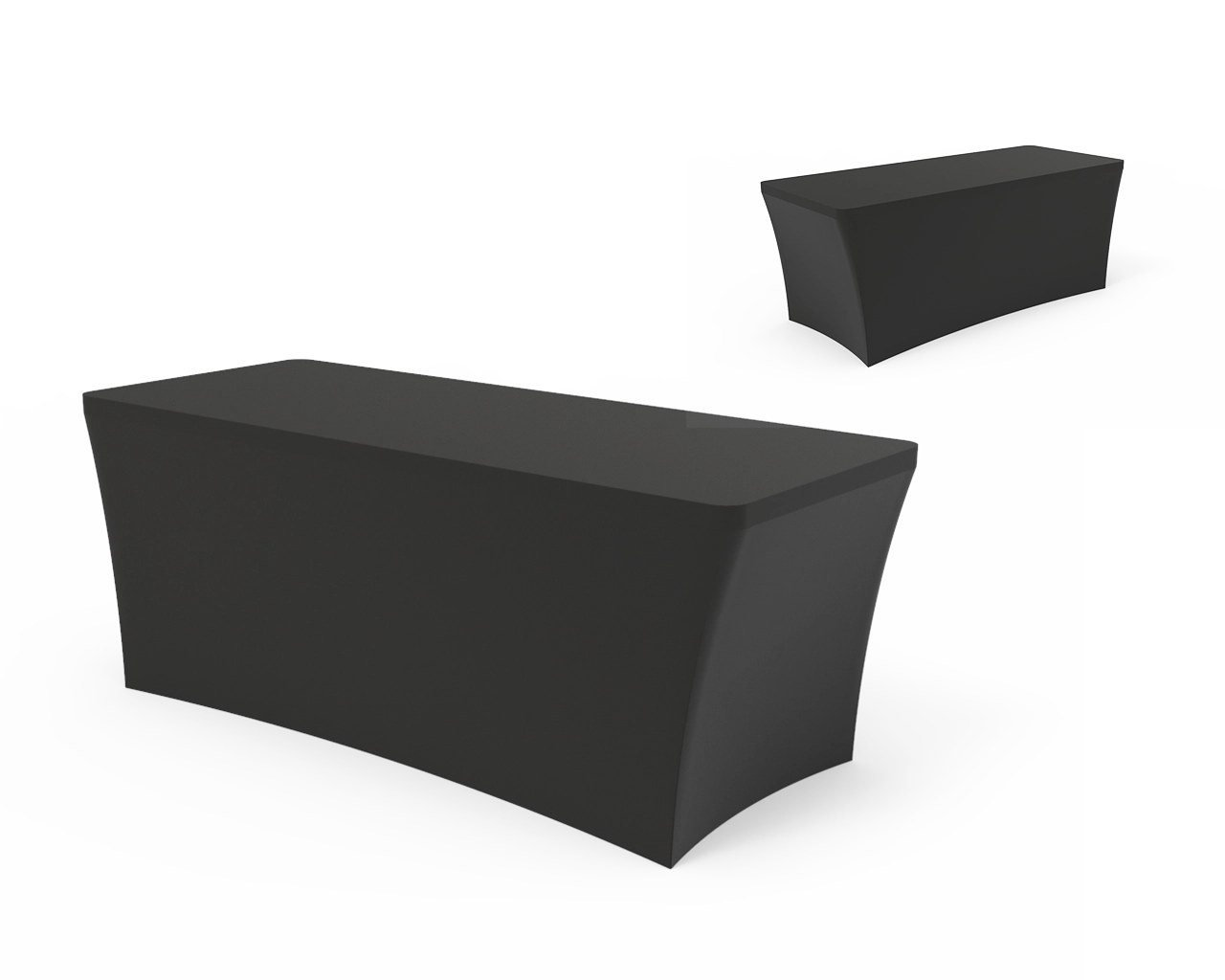 Solid Black Stretch Table Covers