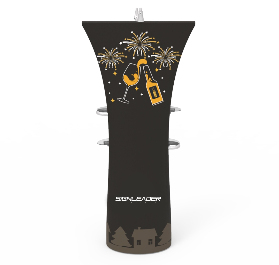 Straight Top Tension Fabric Banner Stand With Double-Sided Graphics