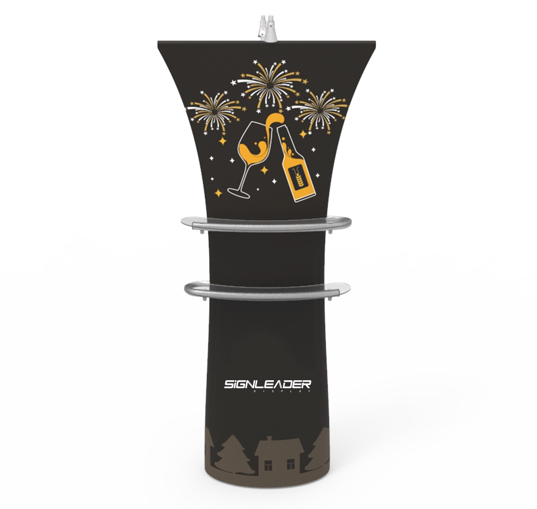 Straight Top Tension Fabric Banner Stand With Double-Sided Graphics