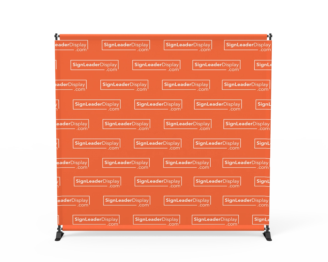 8x8ft Green & White Custom Telescopic Aluminum Tube Tension Fabric Video Backdrop Banner Stand