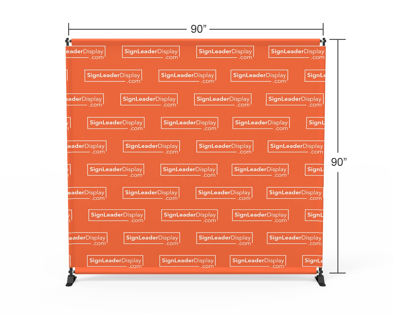 8x8ft Green & White Custom Telescopic Aluminum Tube Tension Fabric Video Backdrop Banner Stand