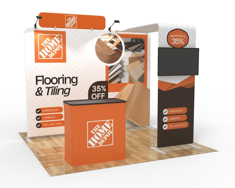 Custom 8ft SEG Backlit Popup Display